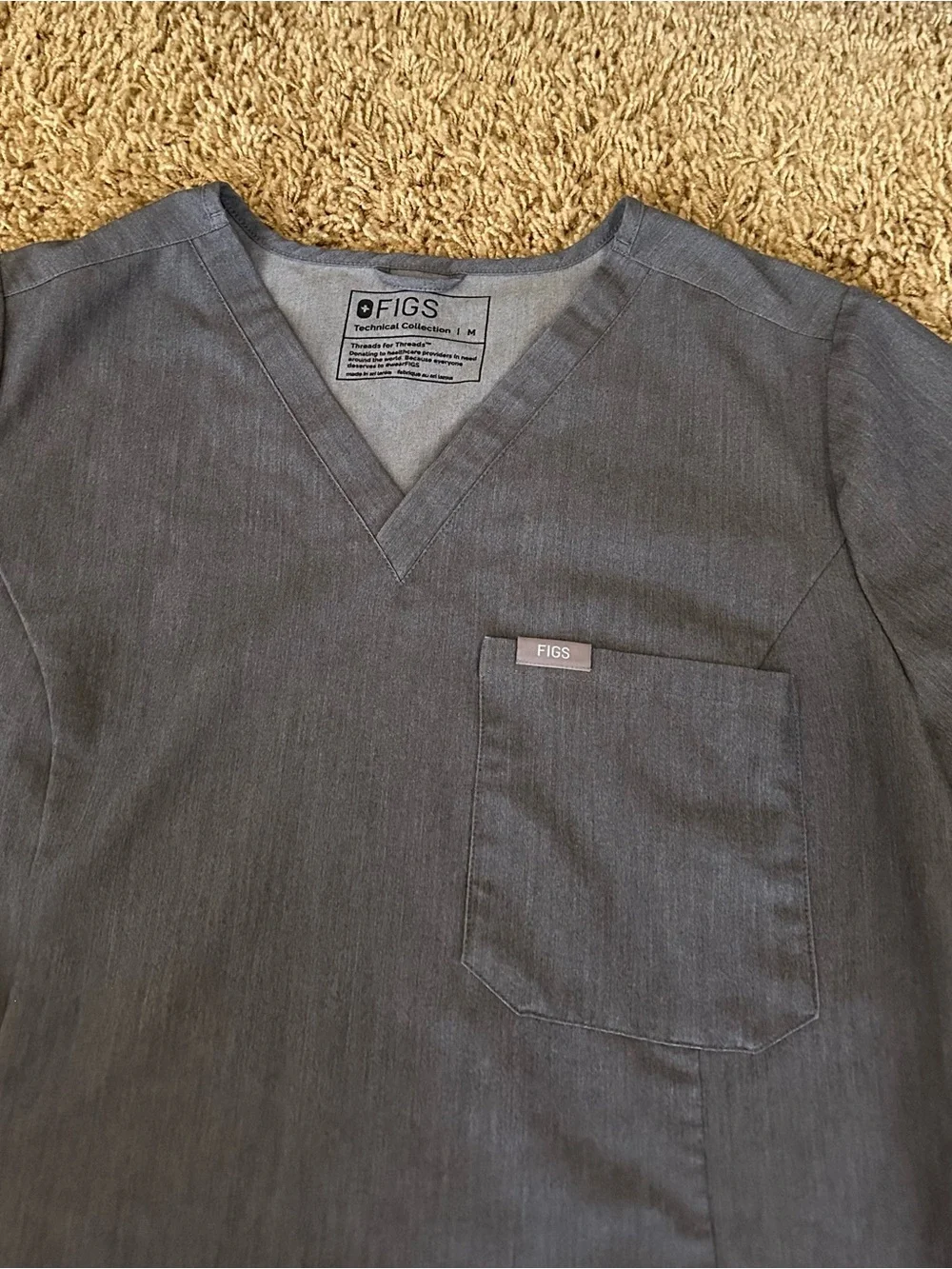 Figs Grey Scrub Set Medium/Small Tall - Picture 9 of 11